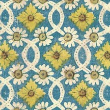 Daisy and Floral Geometric Link Print Paper ~ Tassotti 